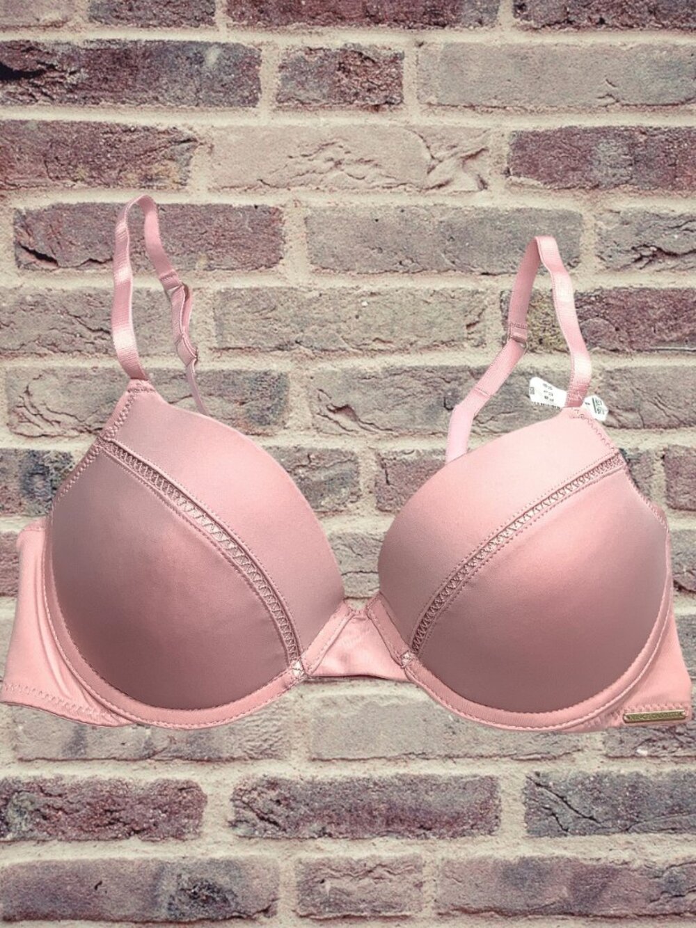 NWT Vince Camuto Push Up Bra 34C 36C 38C Lined UW Pink Logo VC051033